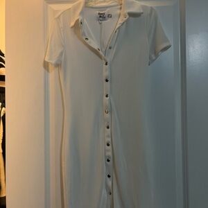 Fitted button down dress